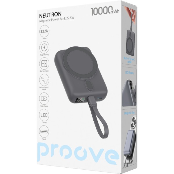 Фото - Батарея мобильная Proove Neutron 22.5W 10000mAh gray (PBNE22022203)